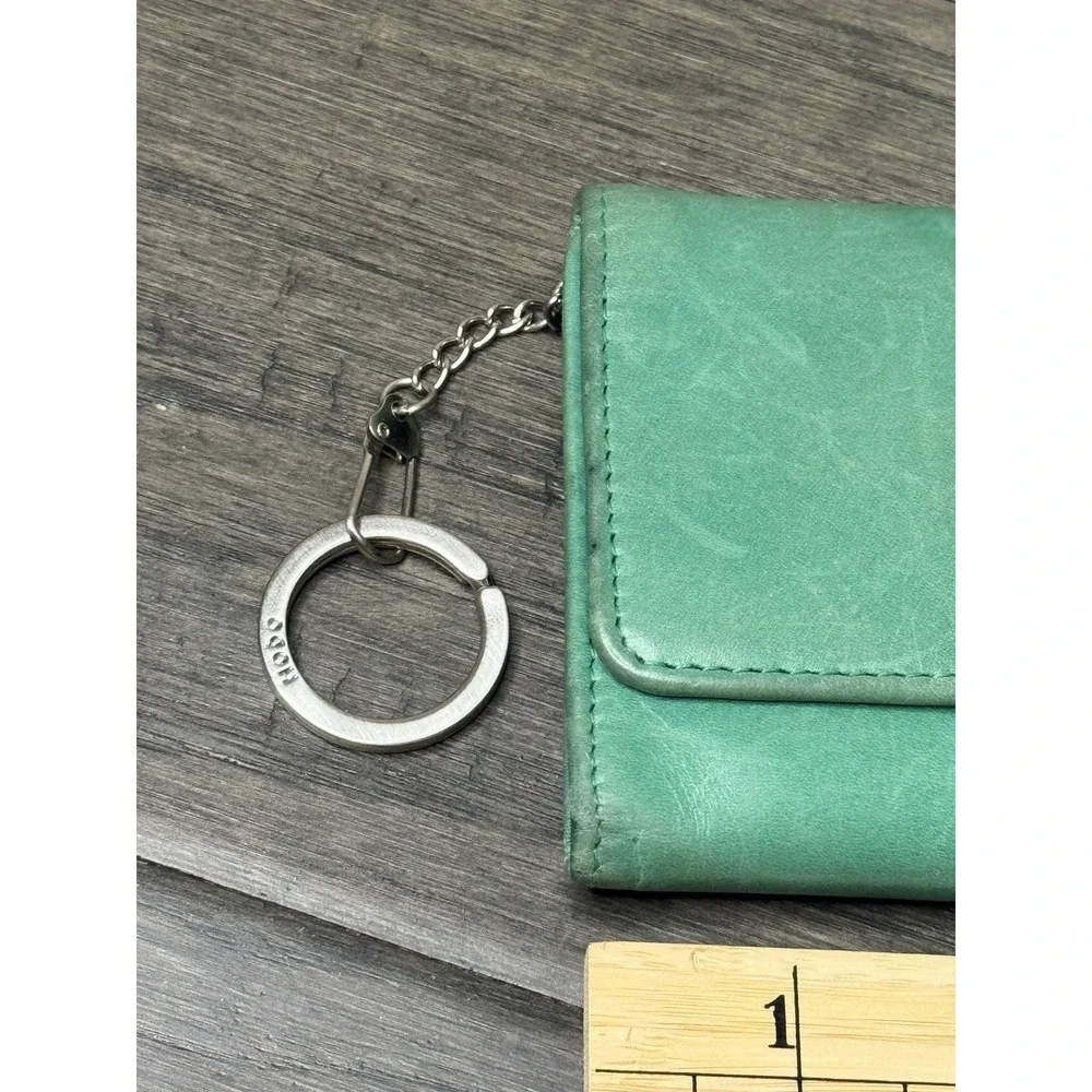 HOBO International Sadie Leather Trifold Wallet Clutch Organizer w Keychain Exc